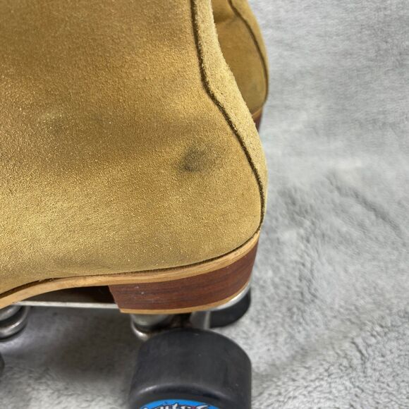 Vintage Riedell 130L Tan Suede Leather Roller Skates Size 6 Suregrip - Picture 3 of 16